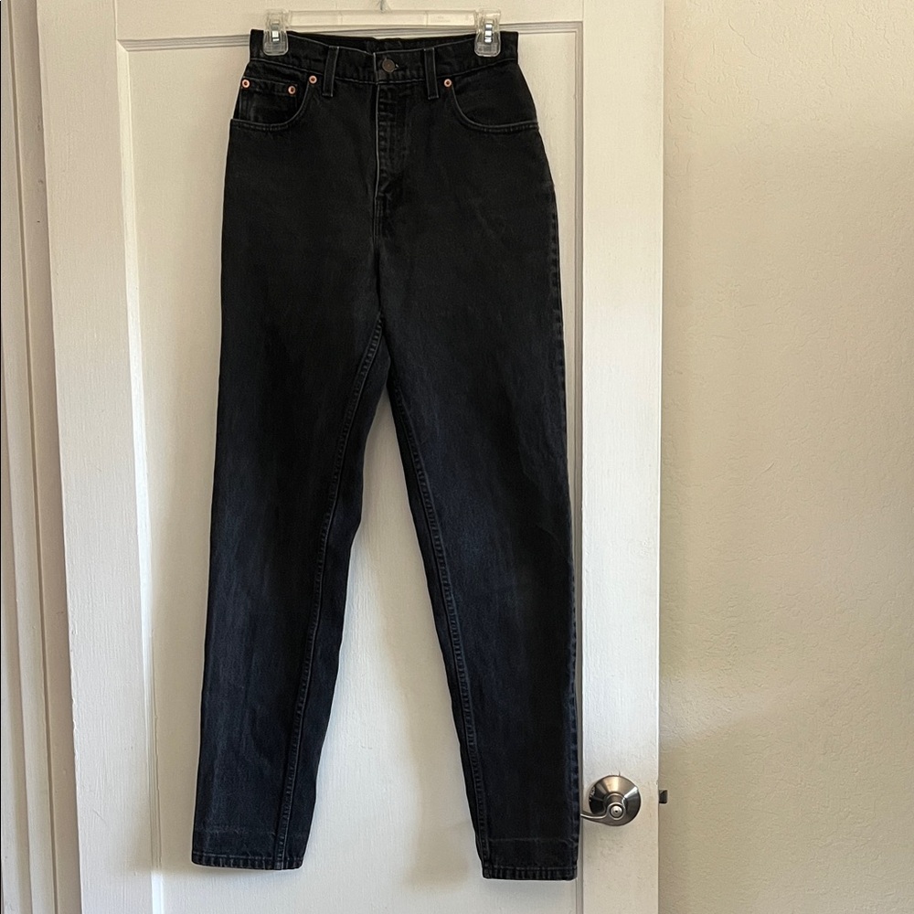 Levis 551 Relaxed Fit Tapered Leg Size 6 Classic Black Women's Jeans